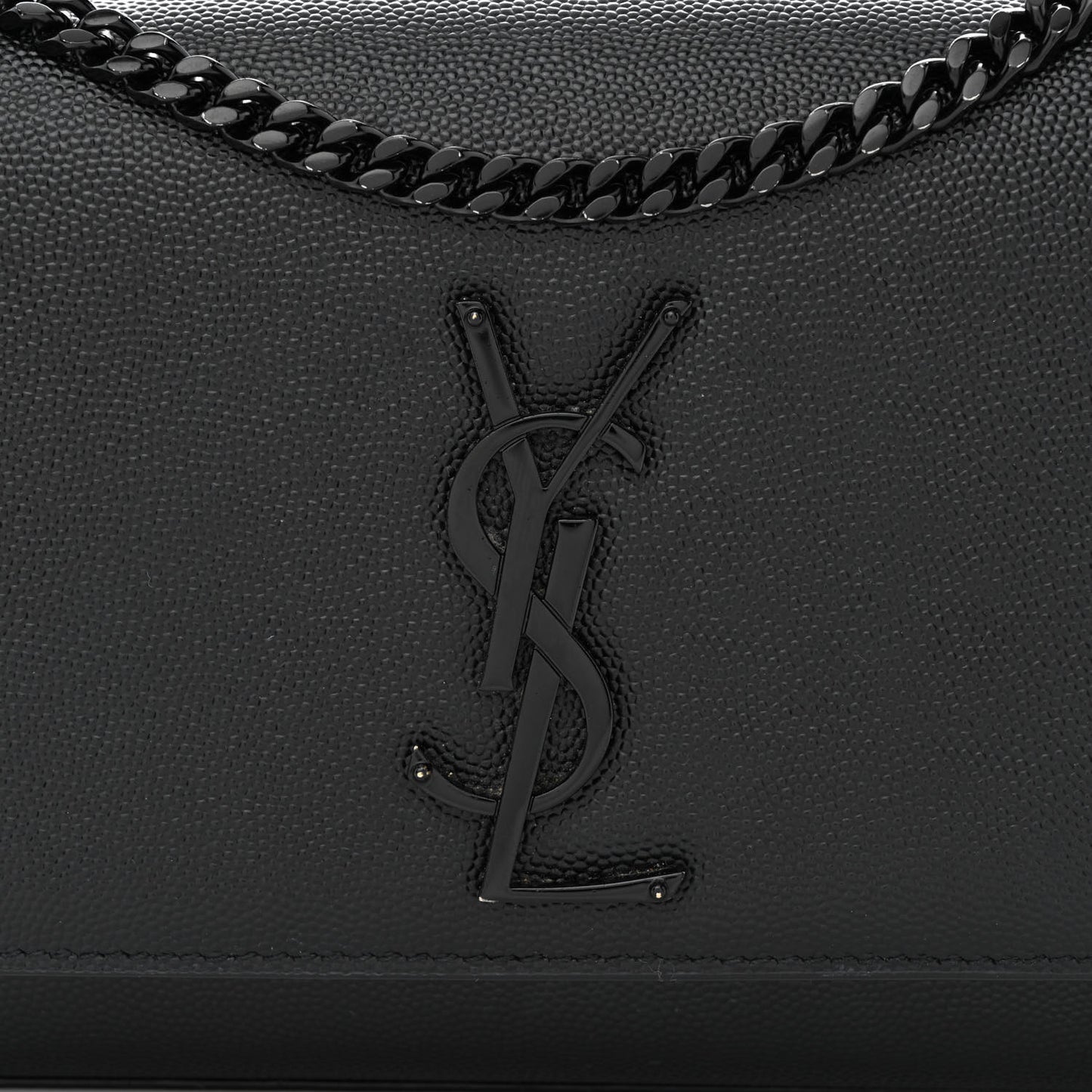 Grain De Poudre Small Monogram Monochrome Kate Satchel Black