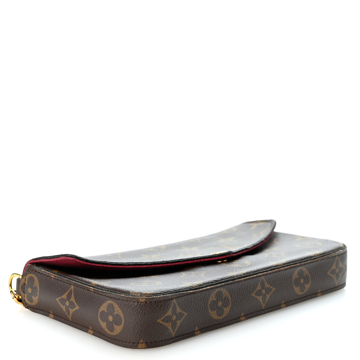 Monogram Pochette Felicie Chain Wallet Fuchsia