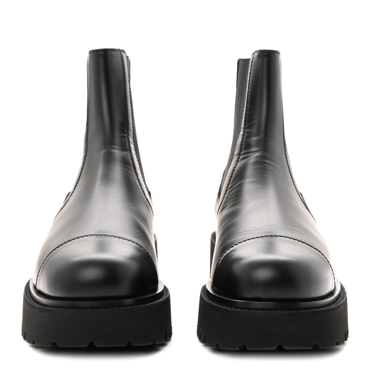 Chanel Calfskin Cap Toe CC Short Boots 39.5 Black 3 of 9