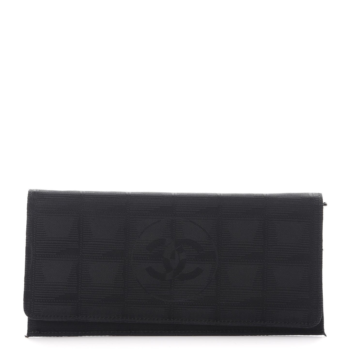 Nylon Travel Flap Wallet Black