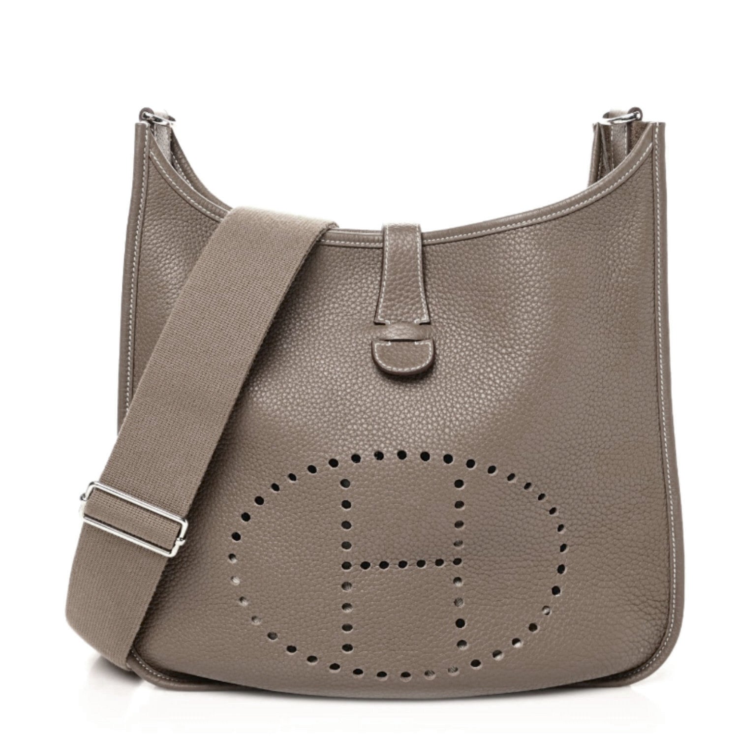 Hermes Taurillon Clemence Evelyne III GM Etoupe 1 of 10