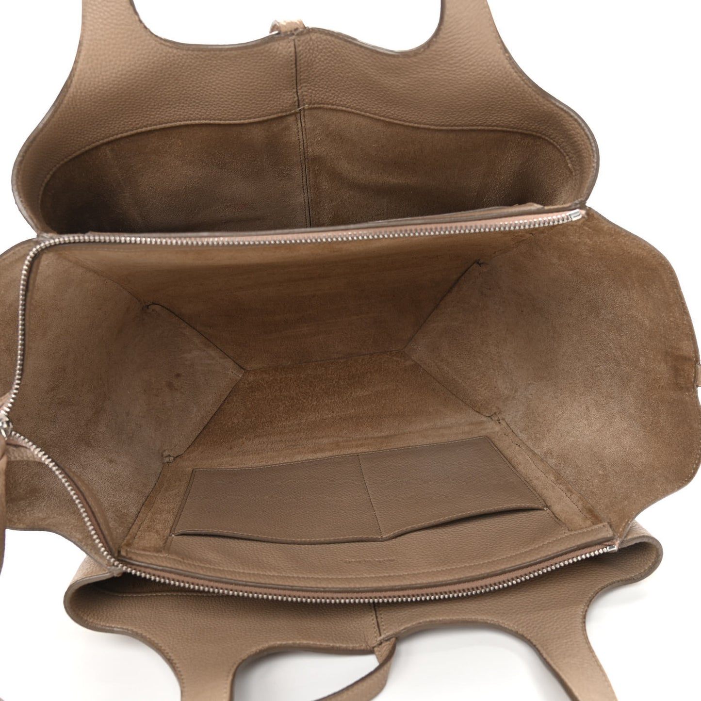 Baby Grained Calfskin Small Tri-Fold Bag Light Taupe