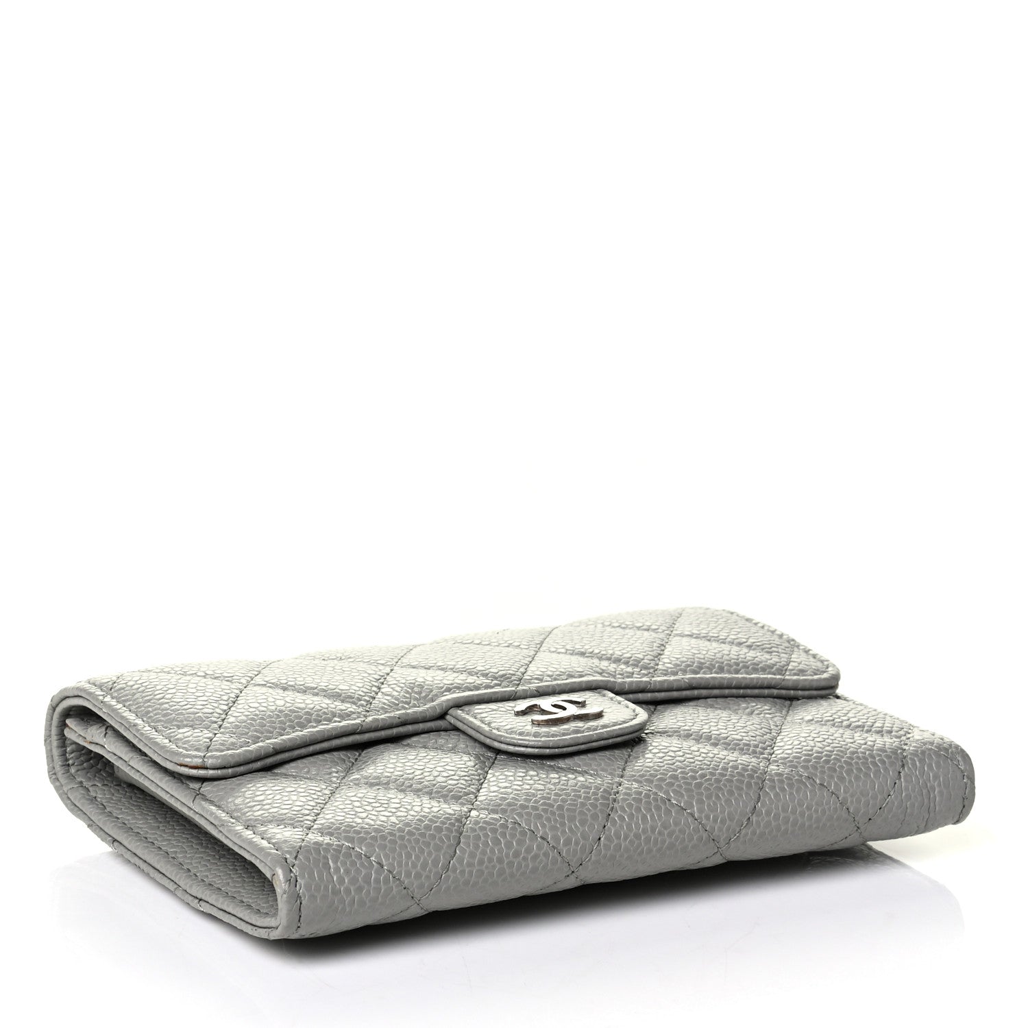 Chanel Caviar Quilted Small Flap Wallet Grey 3 of 6