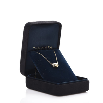 Tiffany 18K Yellow Gold 11mm Elsa Peretti Bean Pendant Necklace 5 of 5