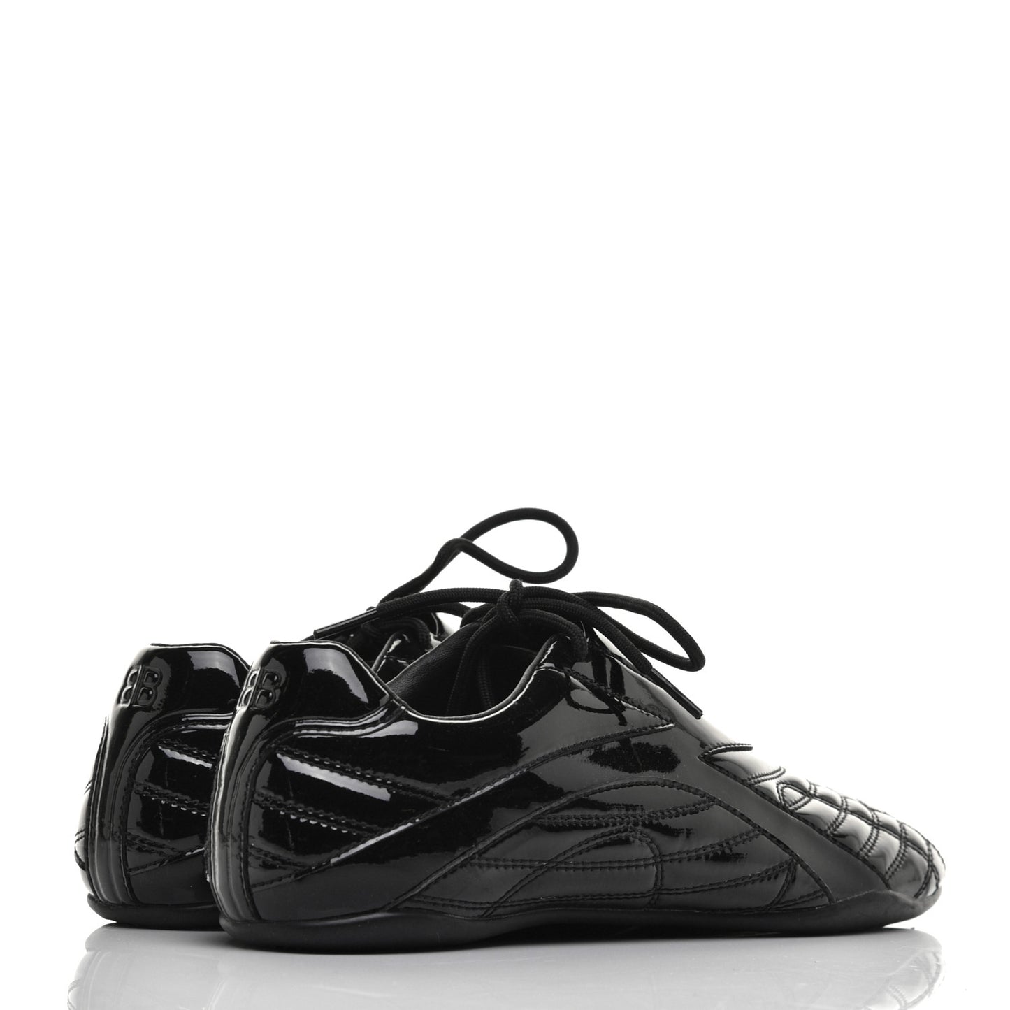 Patent Polyurethane Womens Zen Sneakers 39 Black