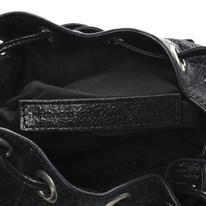 Balenciaga Agneau Arena Le Cagole Bucket Bag XS Black 8 of 13
