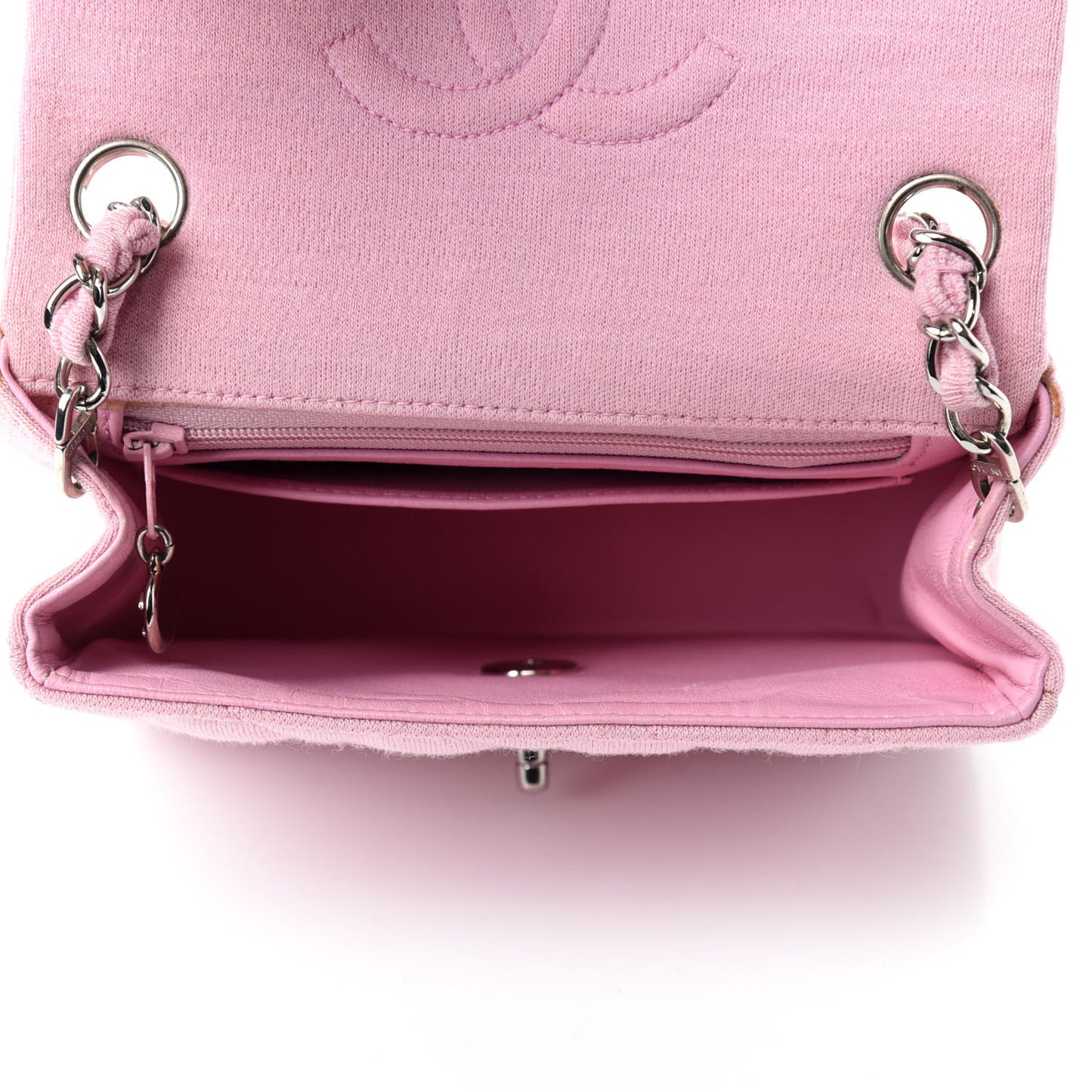 Jersey Quilted Mini Square Flap Pink