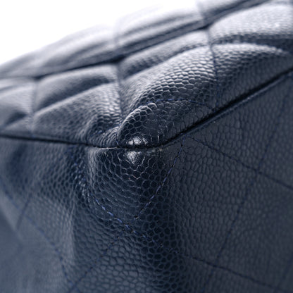 Chanel Caviar Quilted Jumbo Double Flap Navy Blue 10 of 25