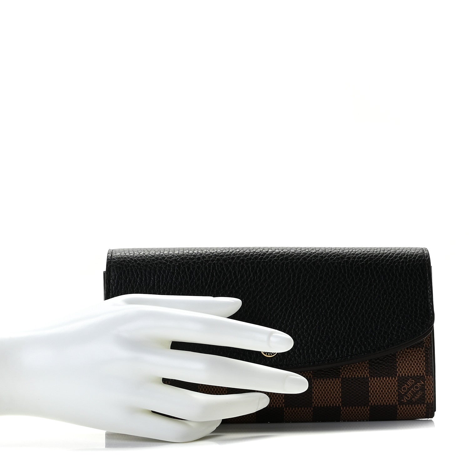 Louis Vuitton Damier Ebene Normandy Wallet Black 9 of 10