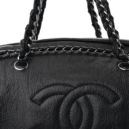 Chanel Goatskin Large Luxe Ligne Bowler Black 8 of 10