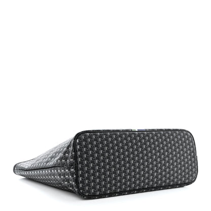 Moynat Grained Calfskin Canvas 1920 Oh! Tote Ruban GM Carbon Silver 4 of 10
