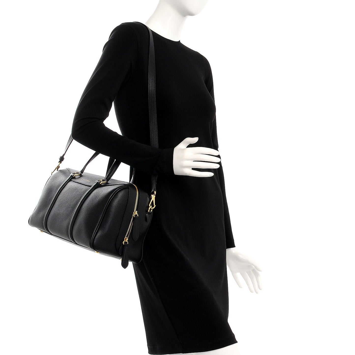 Derby Calfskin Medium Alchester Bowling Bag Black