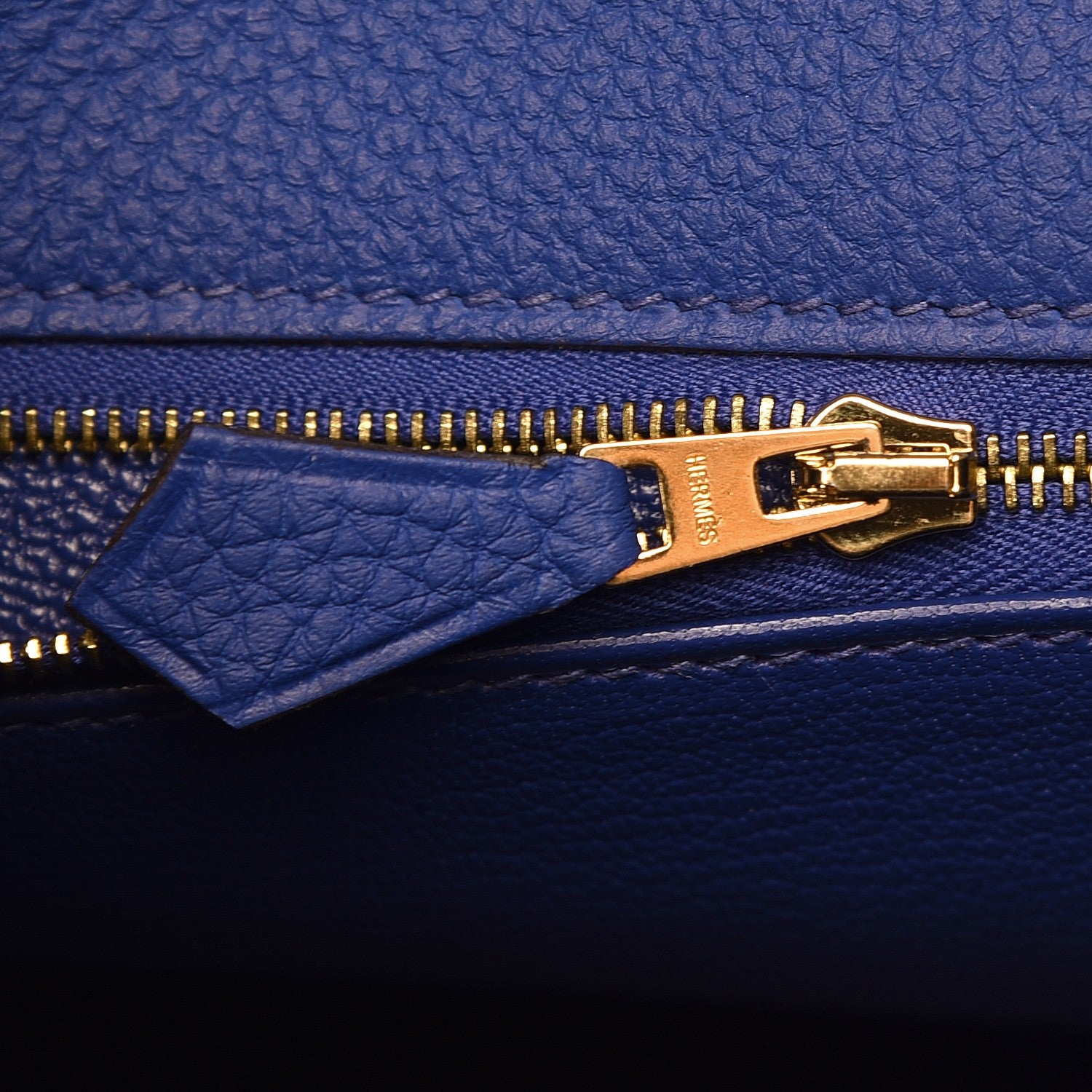 Hermes Togo Kelly Retourne 28 Bleu Electrique 8 of 32