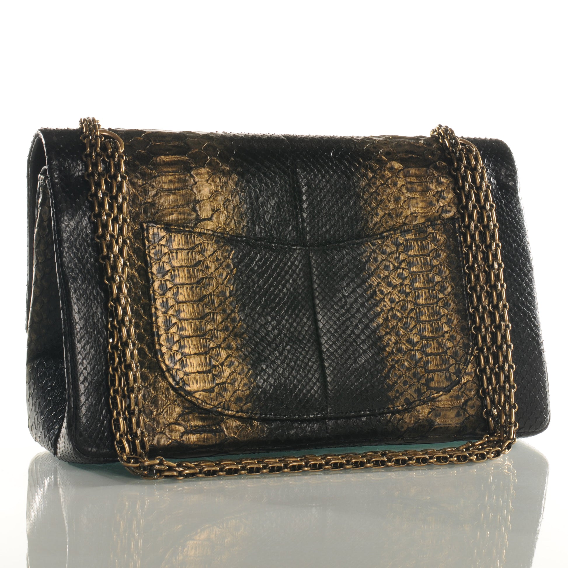 Chanel Python 2.55 Reissue 226 Flap Black Gold 3 of 7