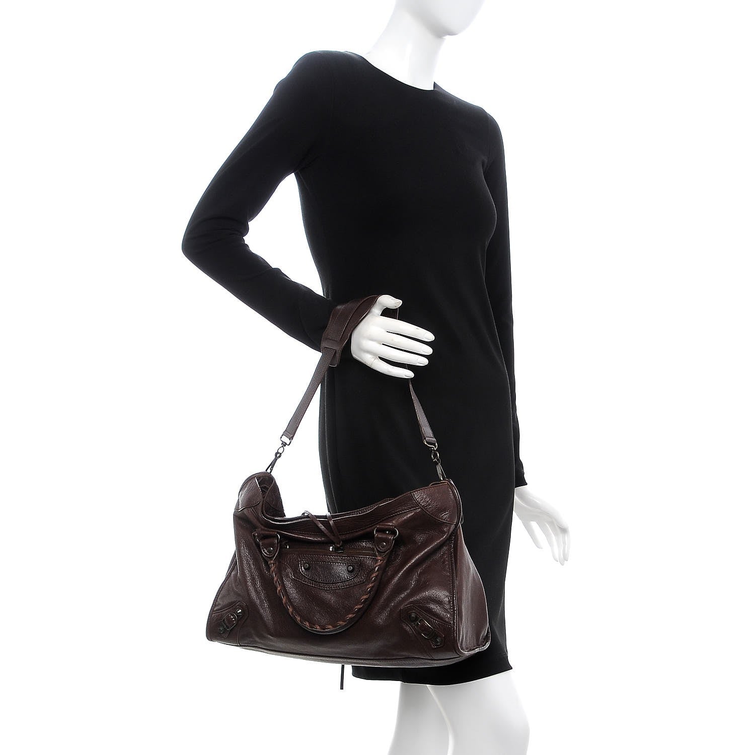 Balenciaga Agneau Classic Hardware City Cigare Fonce 2 of 8