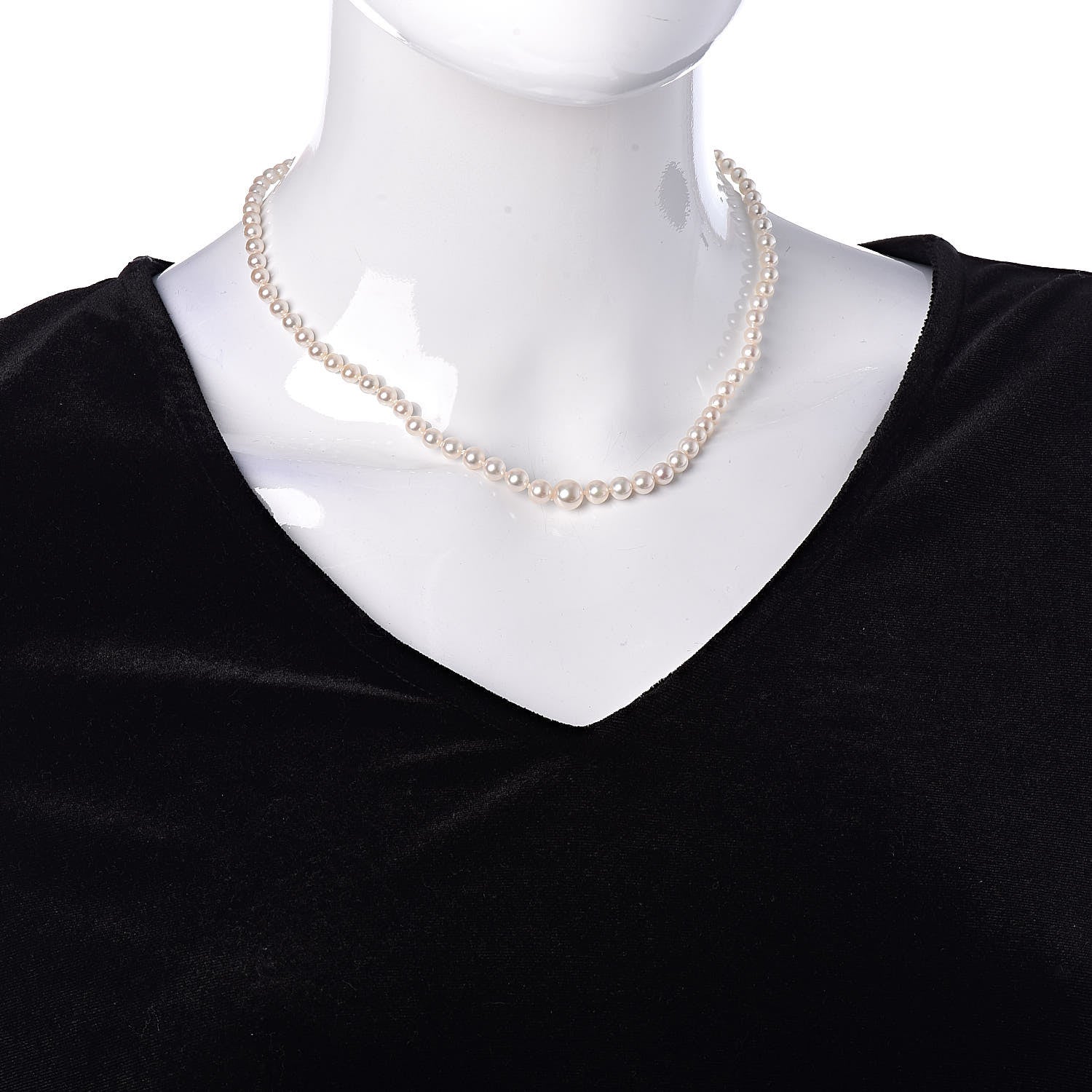 Mikimoto 18K Yellow Gold Akoya Pearl 3.5-7.5mm Graduated Strand Necklace 17 2 of 5