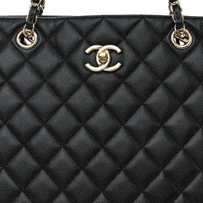 Chanel Caviar Quilted Large Shopping Tote Black 9 of 13