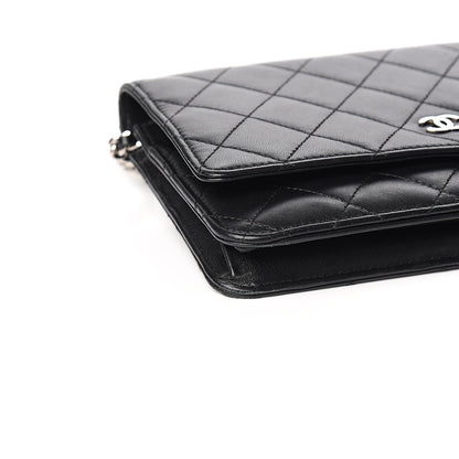 Chanel Lambskin Quilted Wallet On Chain WOC Black 8 of 10