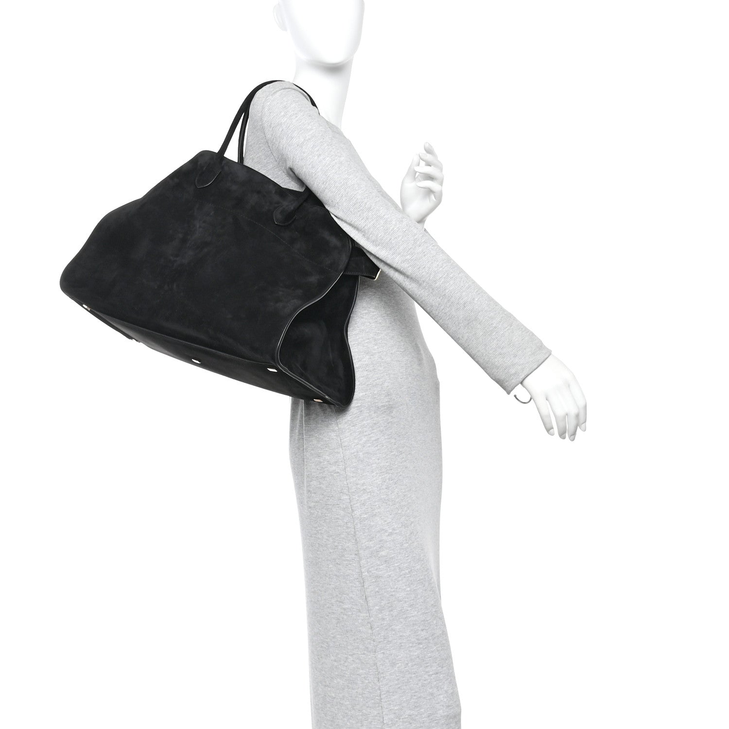 The Row Suede Soft Margaux 17 Black 2 of 10