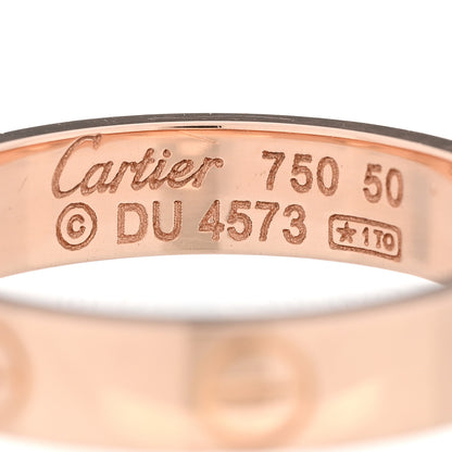 Cartier 18K Pink Gold 3.5mm LOVE Wedding Band Ring 50 5.25 3 of 4