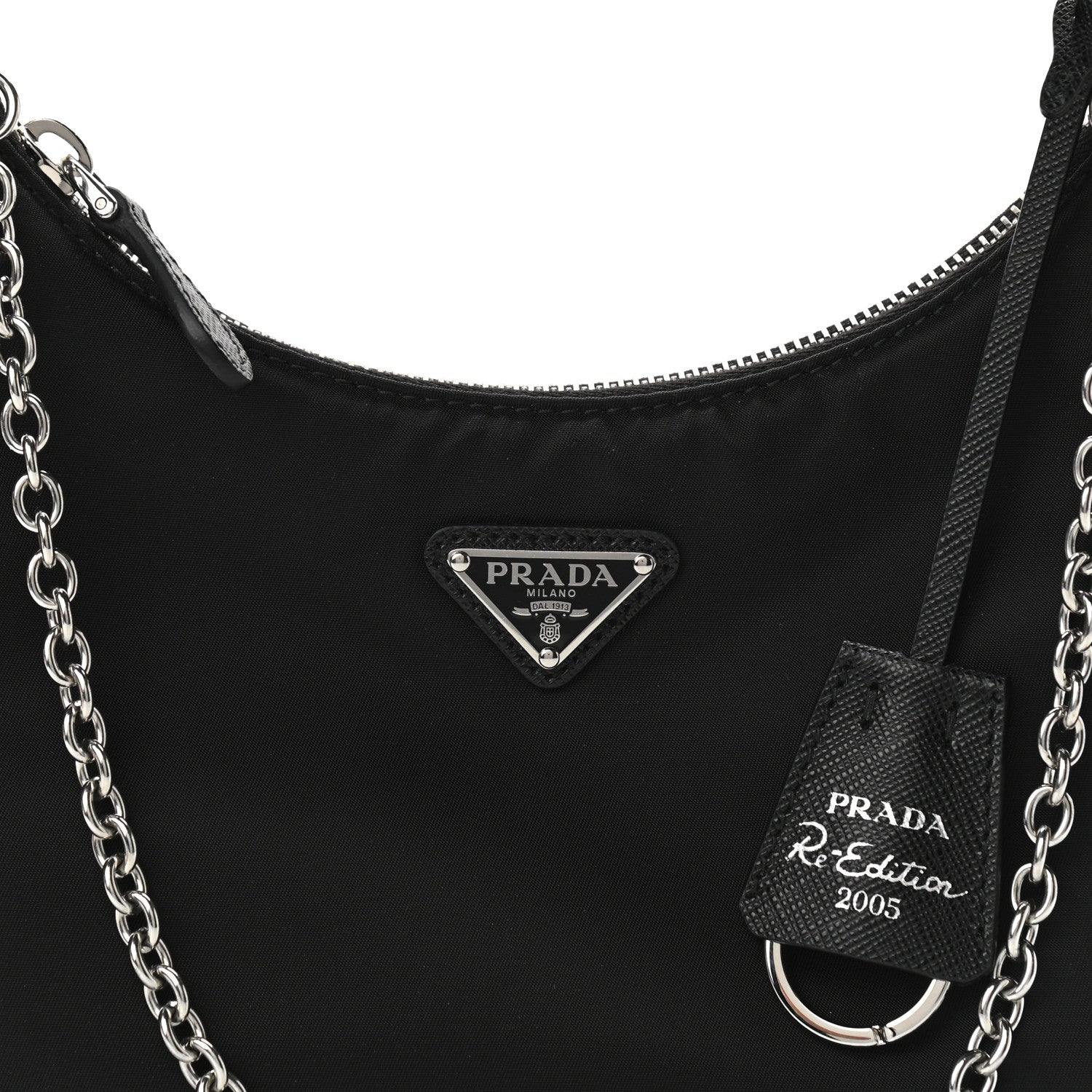 Prada Nylon Re-Edition 2005 Shoulder Bag Black 7 of 10