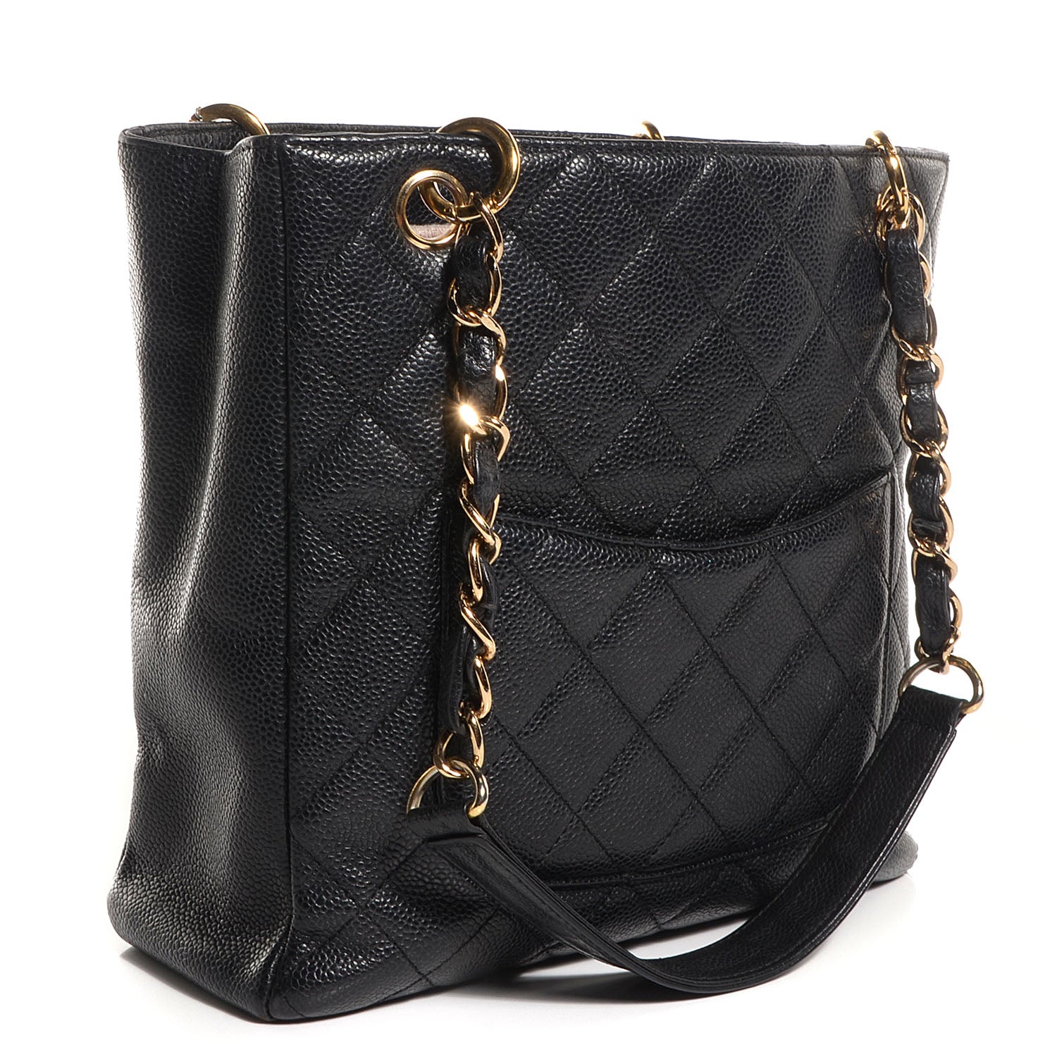 Chanel Caviar Petit Shopping Tote PST Black 3 of 7