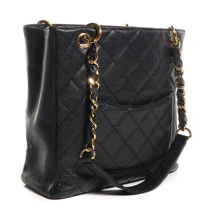 Chanel Caviar Petit Shopping Tote PST Black 3 of 7