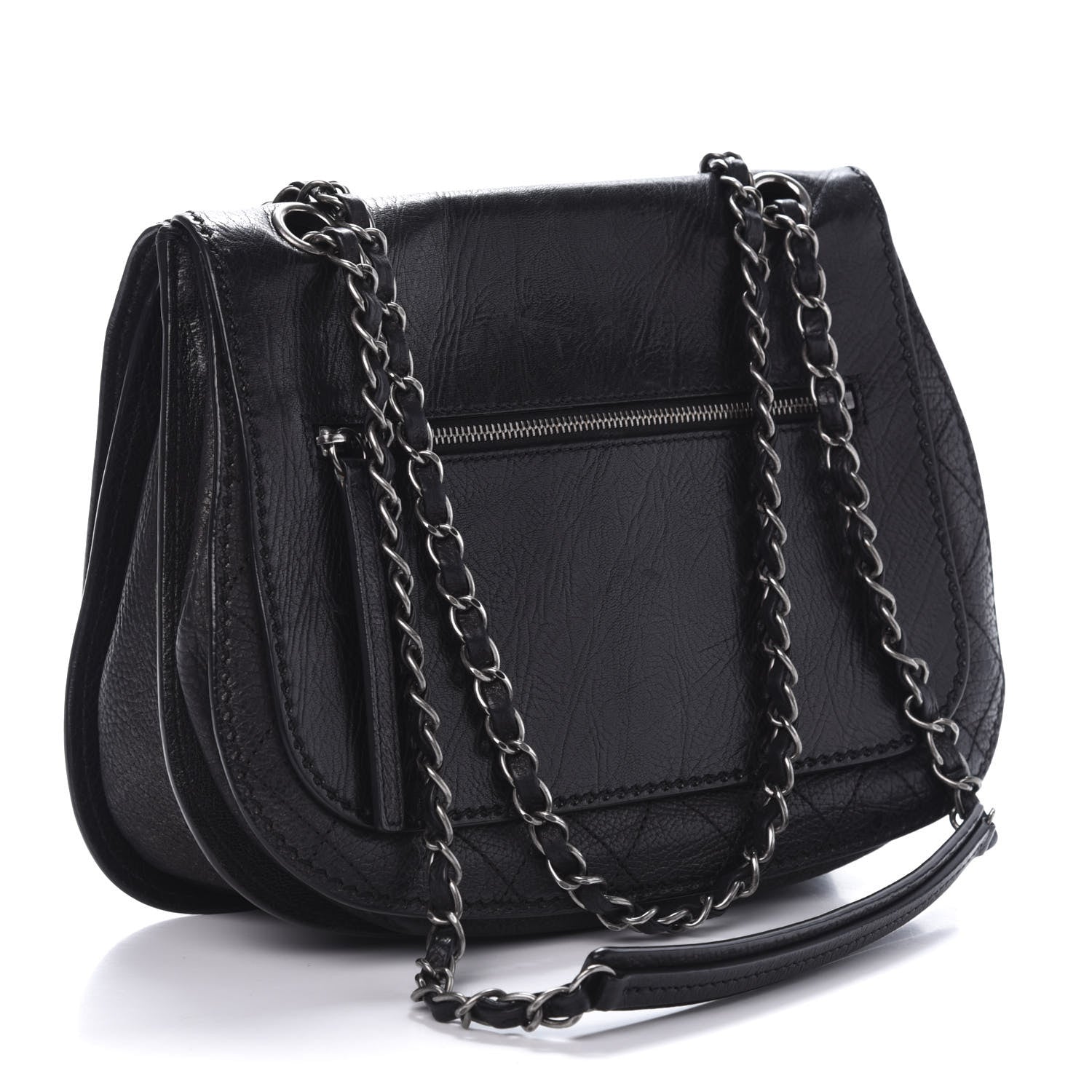 Chanel Calfskin Coco Twin Large Flap Black 4 of 13