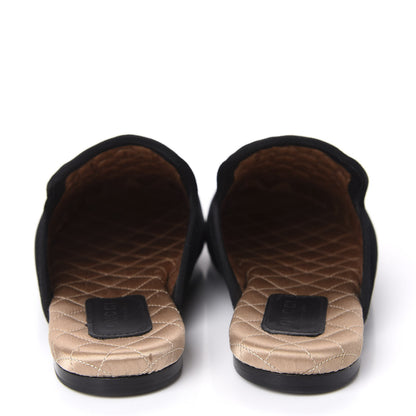 Gucci Velvet Crystal Snake Embroidered Womens Slippers 35 Black 7 of 10