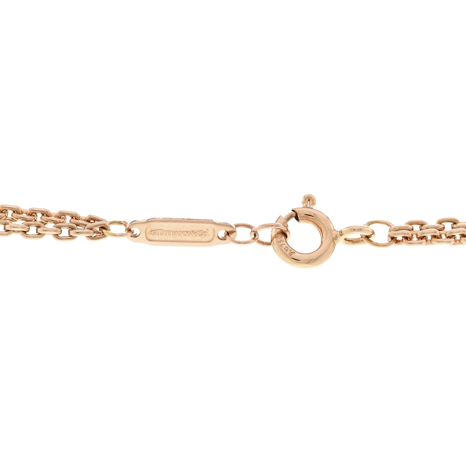 Tiffany 18K Rose Gold HardWear Double Link Pendant Necklace 5 of 6