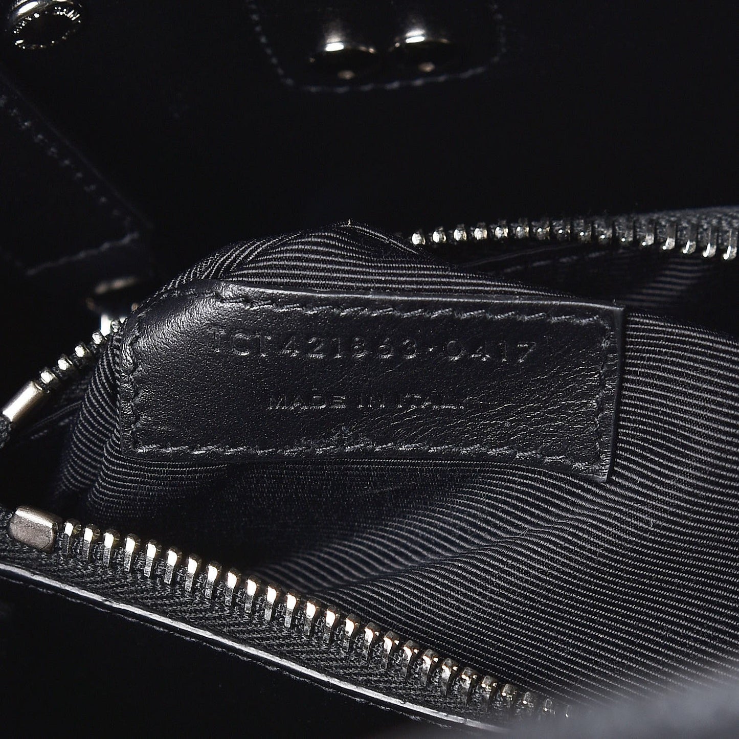 Grained Calfskin Baby Sac De Jour Black