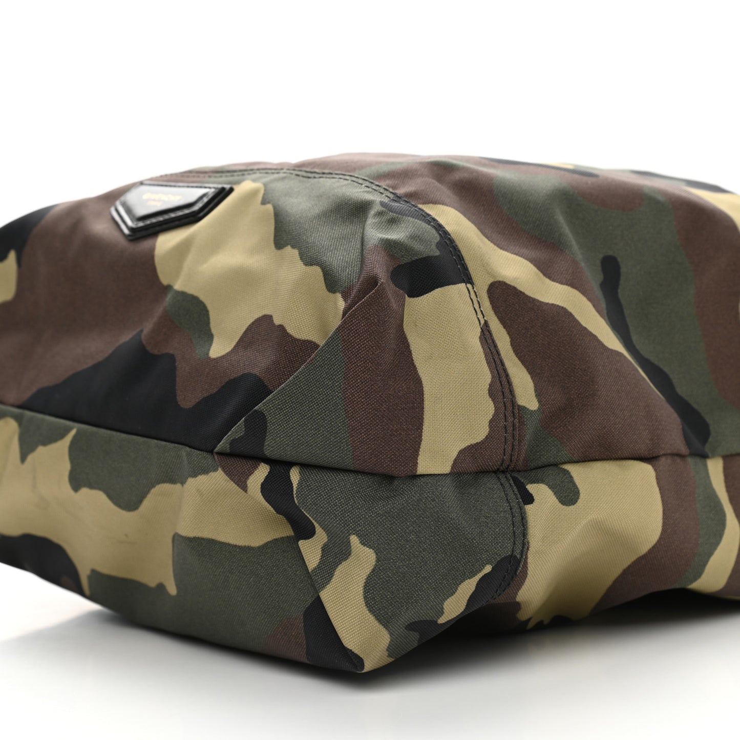 Nylon Camo Print Tote Green Multicolor