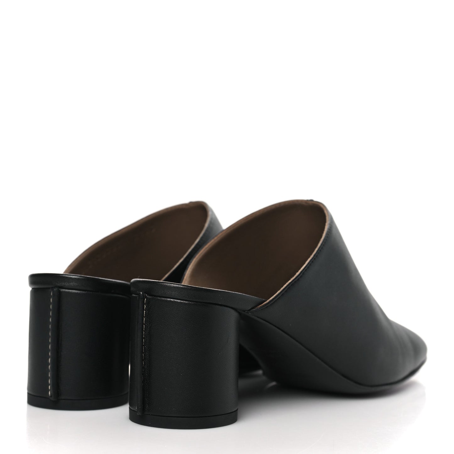 Nappa Detail Mules 38.5 Black