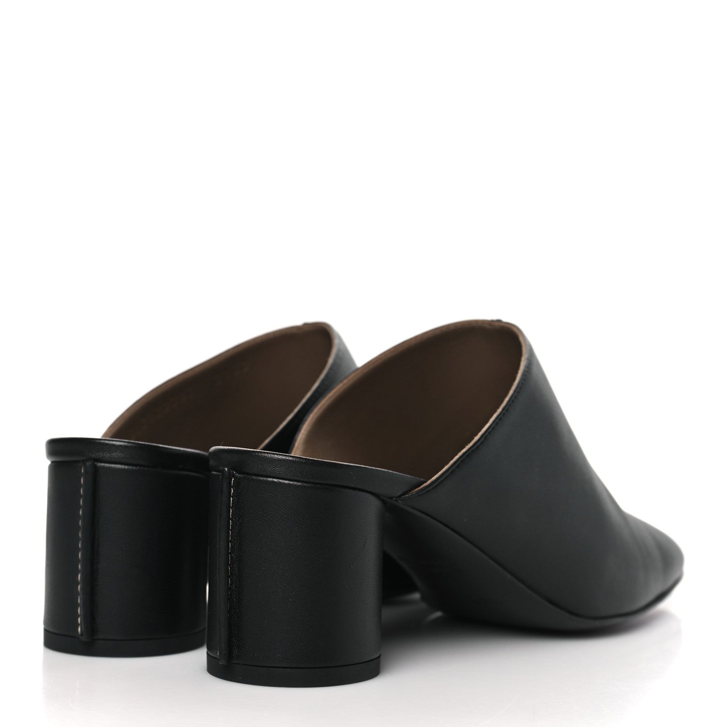 Hermes Nappa Detail Mules 38.5 Black 4 of 9