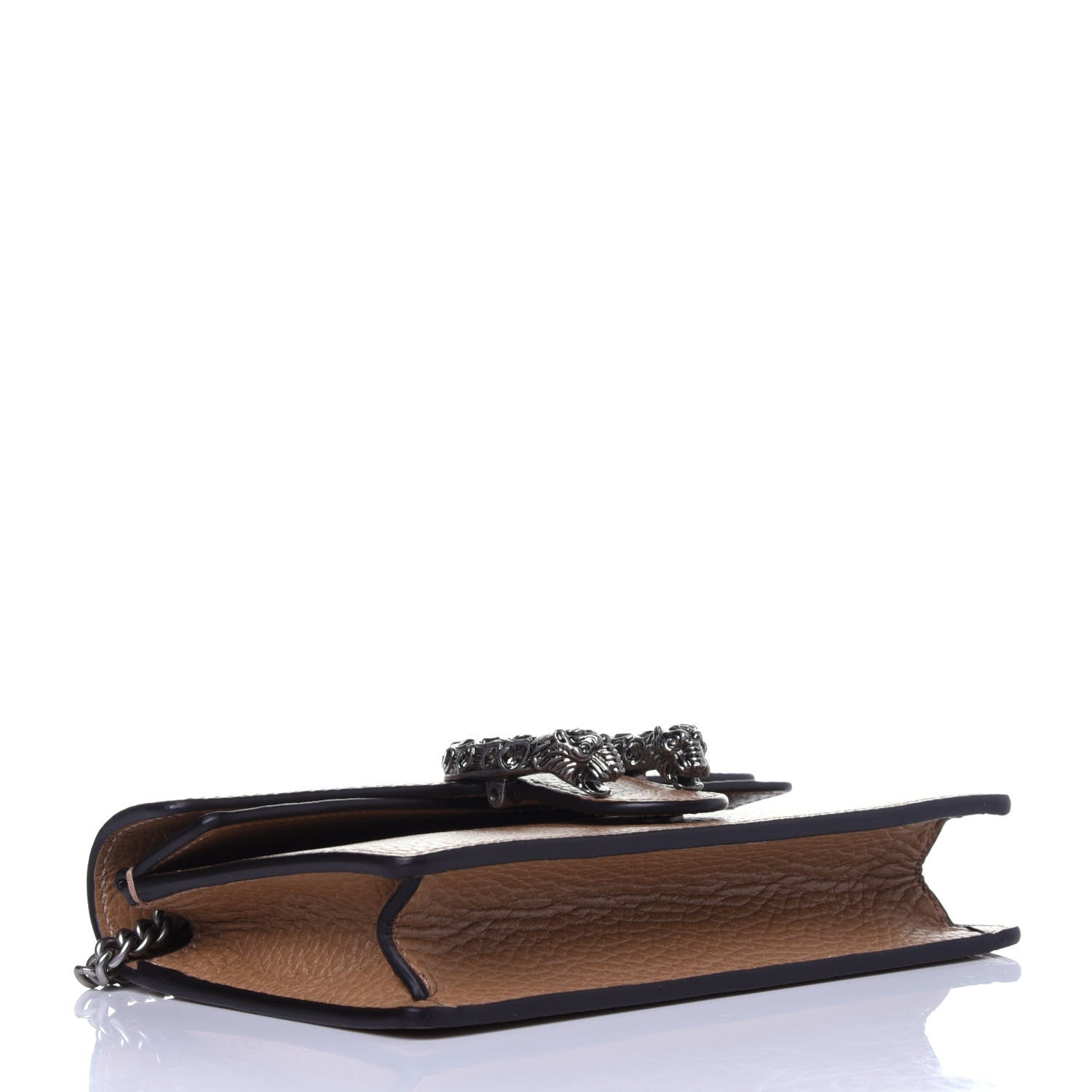 Gucci Dollar Calfskin Crystal Super Mini Dionysus Shoulder Bag Natural Tan Black Diamond 4 of 11