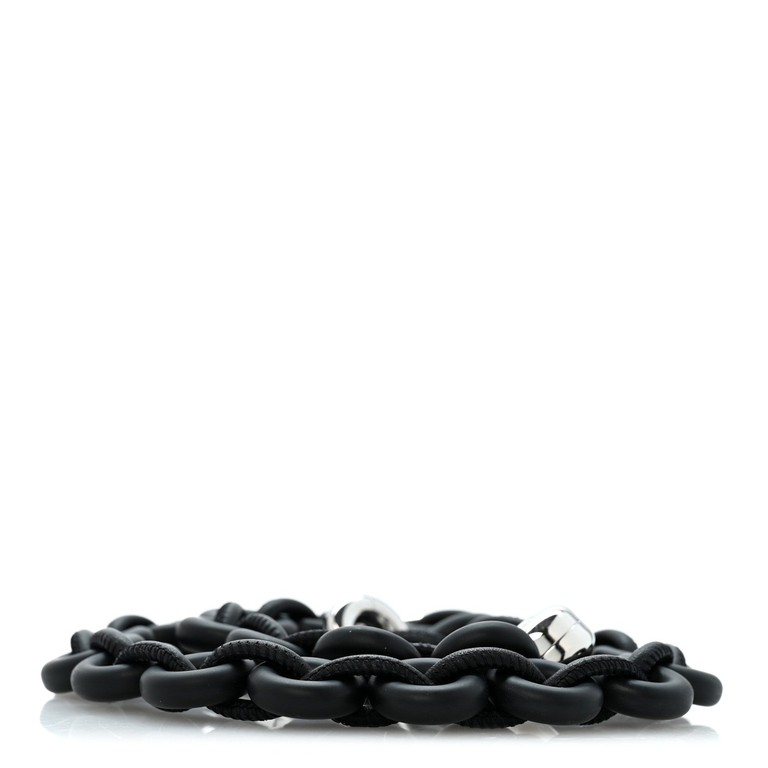 Loewe Brass Donut Chain Shoulder Strap Black Silver 2 of 5