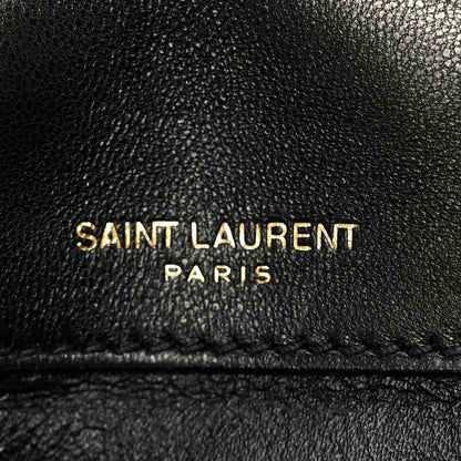 Saint Laurent Lambskin Quilted Monogram Medium Solferino Satchel Black 8 of 12