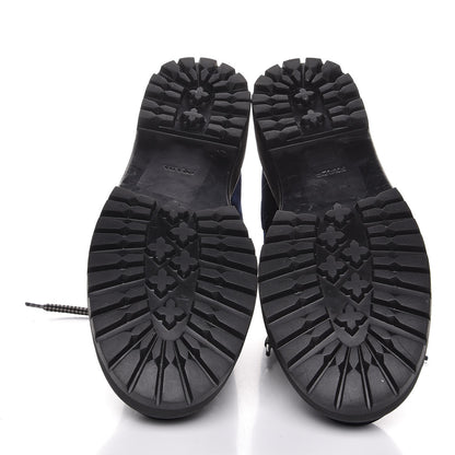 Prada Velvet Combat Boots 39.5 Black 7 of 9