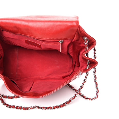 Chanel Vinyl CC Lipstick Accordion Flap Red 4 of 18