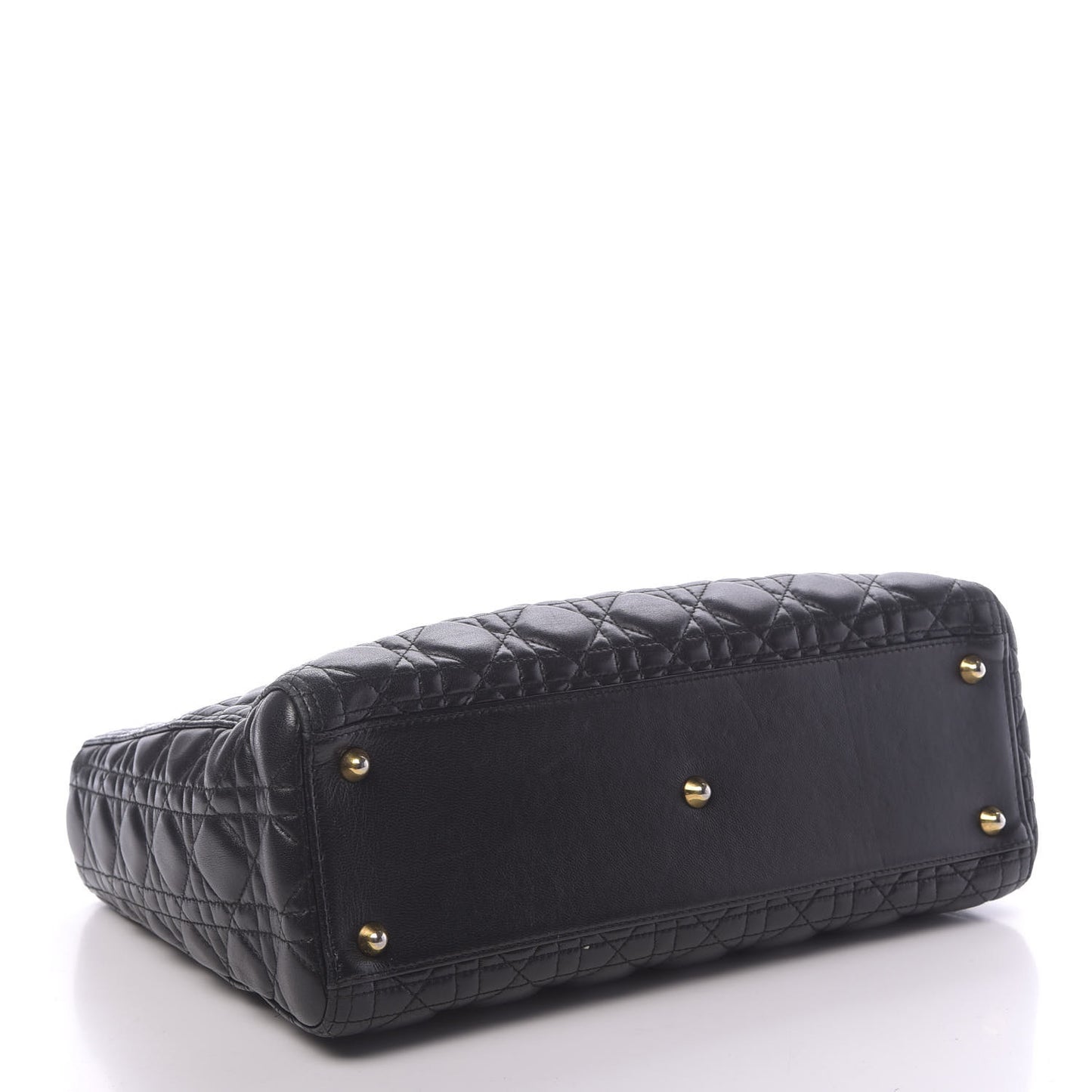 Lambskin Cannage Large Lady Dior Black