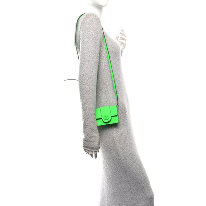 Versace Calfskin Rubber Medusa Shoulder Bag Lime 2 of 11
