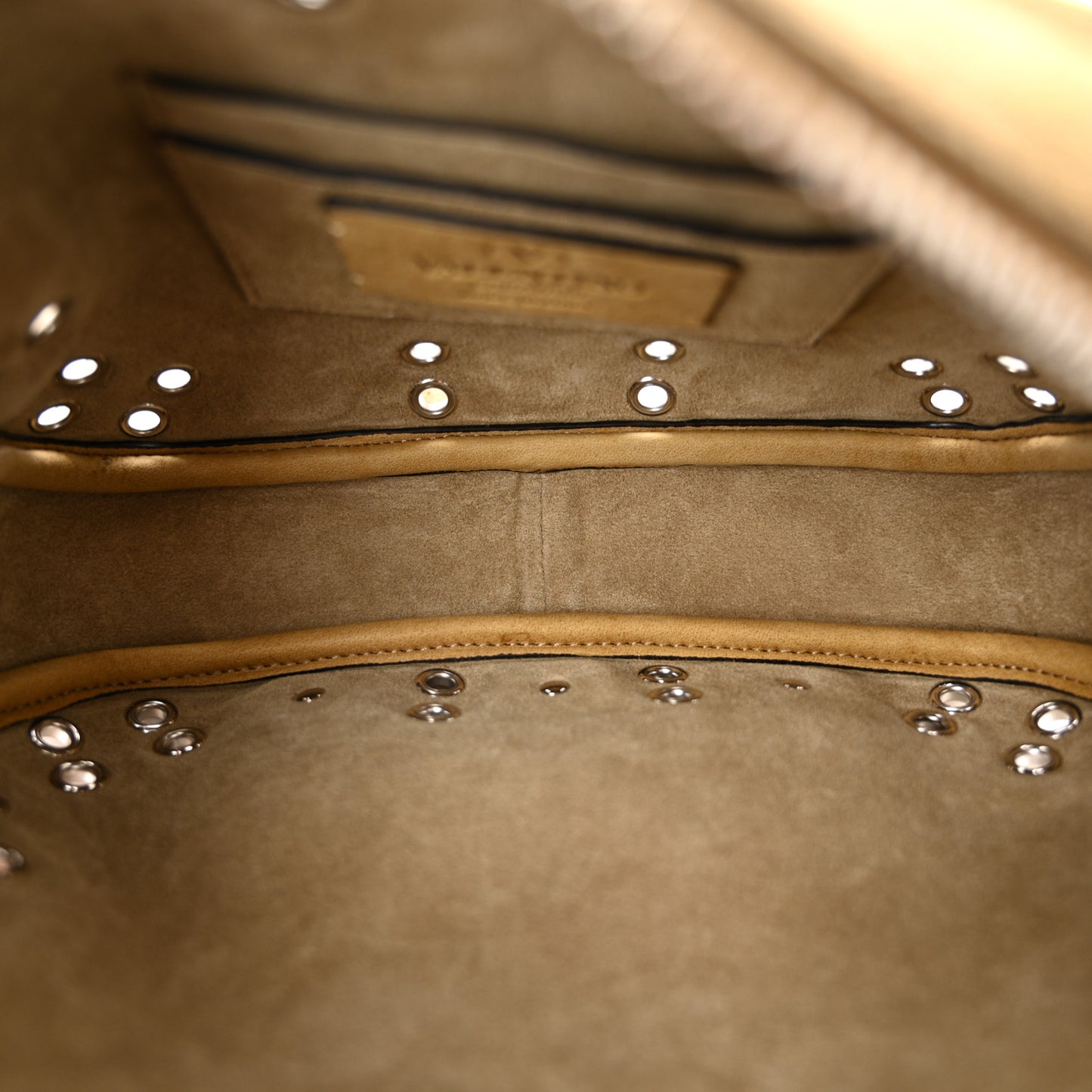Suede Studded Nellcote Crossbody Bag Havana Beige