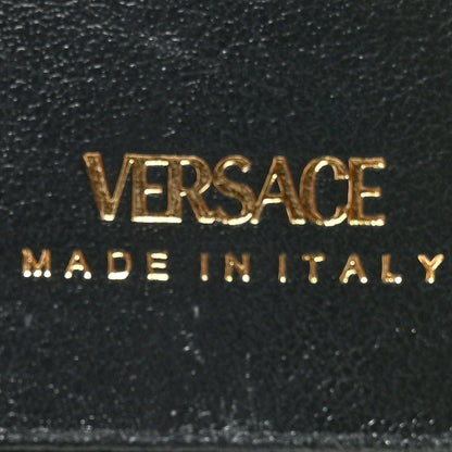 Versace Coated Canvas La Greca Signature Print Virtus Bifold Wallet  Black Khaki 6 of 9