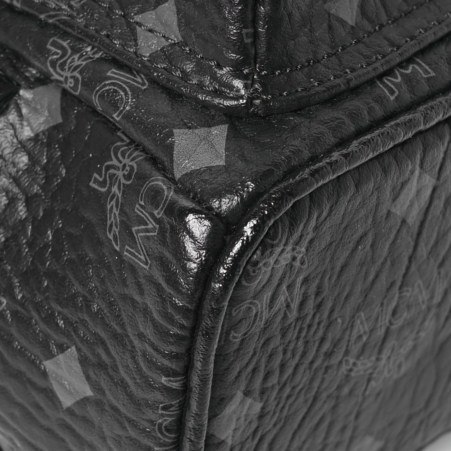 MCM Visetos Side Stud X-Mini Stark Bebe Boo Backpack Black 9 of 14