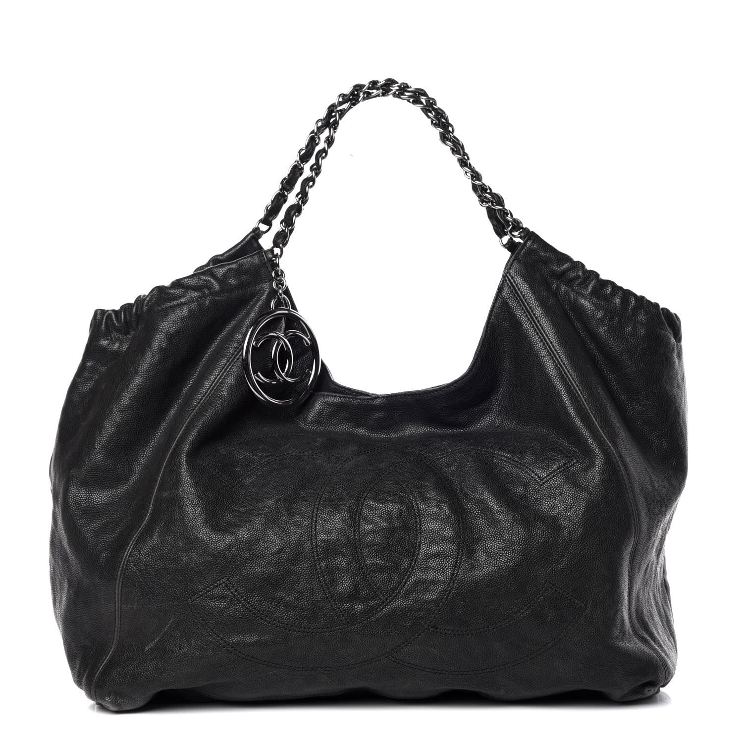 Chanel Distressed Caviar XL Coco Cabas Black 1 of 18