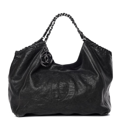 Chanel Distressed Caviar XL Coco Cabas Black 1 of 18
