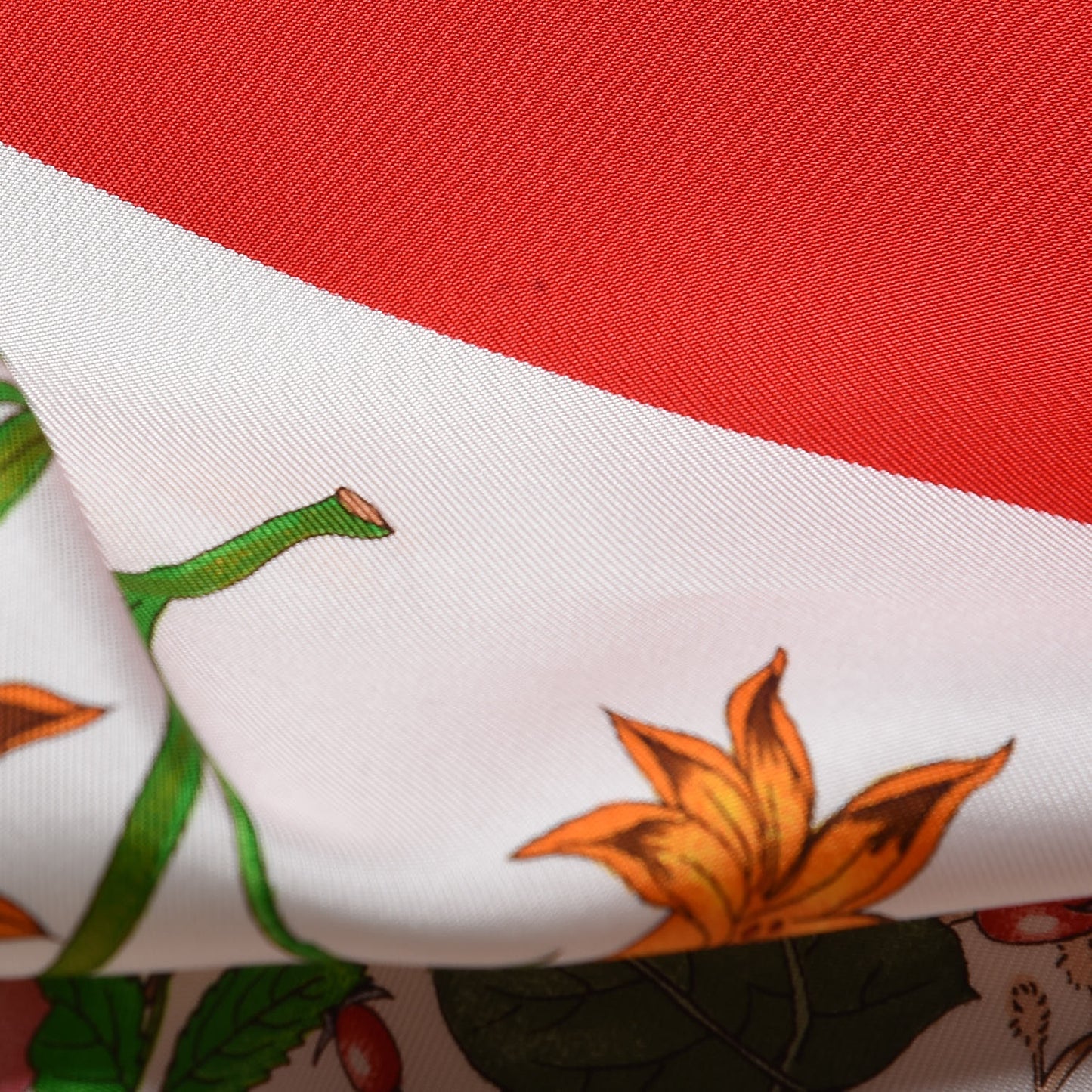 Silk Monogram Flora Fluo Square Scarf Red