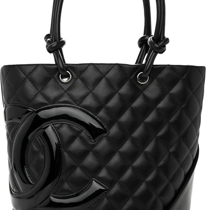 Chanel Calfskin Quilted Medium Cambon Tote Black 8 of 10
