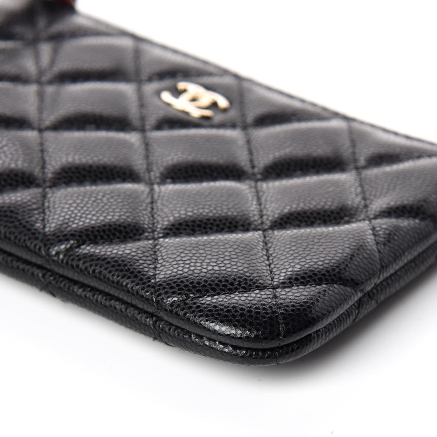 Caviar Quilted Small Cosmetic Case Black
