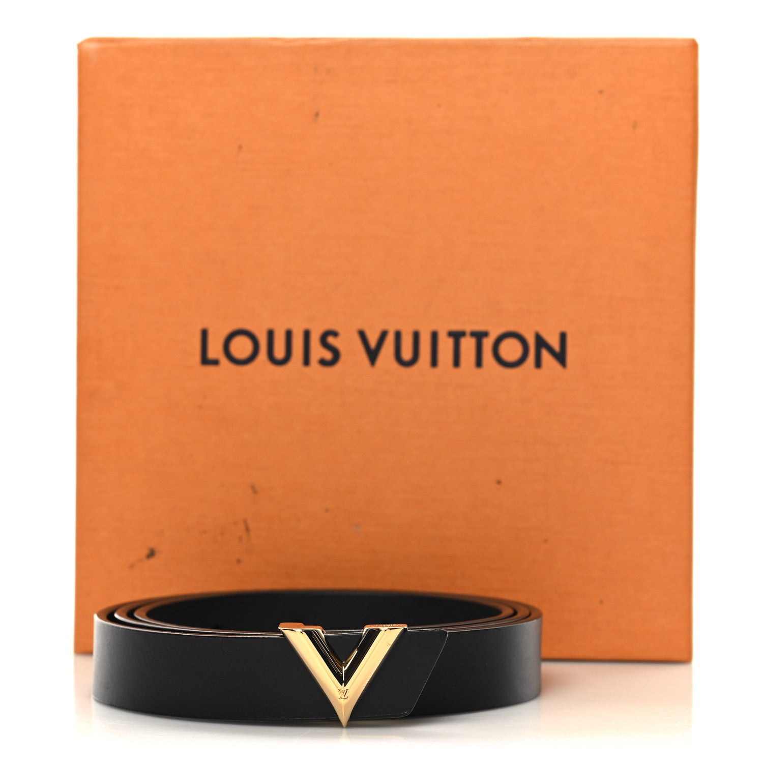 Louis Vuitton Calfskin Essential V 30 MM Belt 85 34 Black 2 of 7